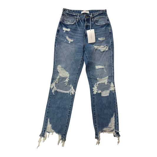 Jeans Straight By Flying Monkey In Blue Denim, Size:0