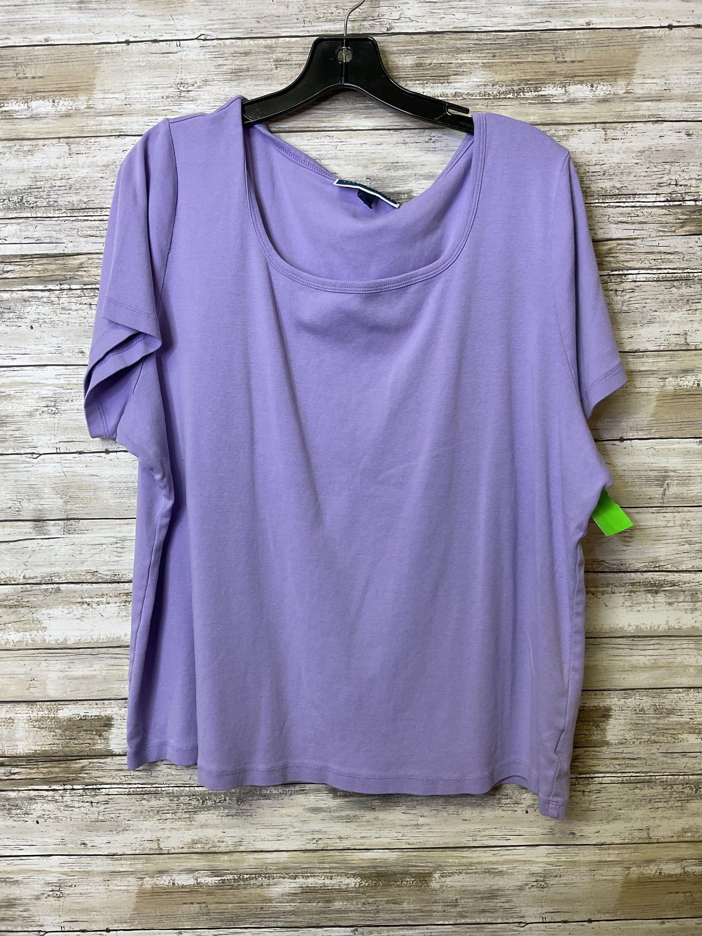 Top Ss Basic By Karen Scott In Purple, Size:3X