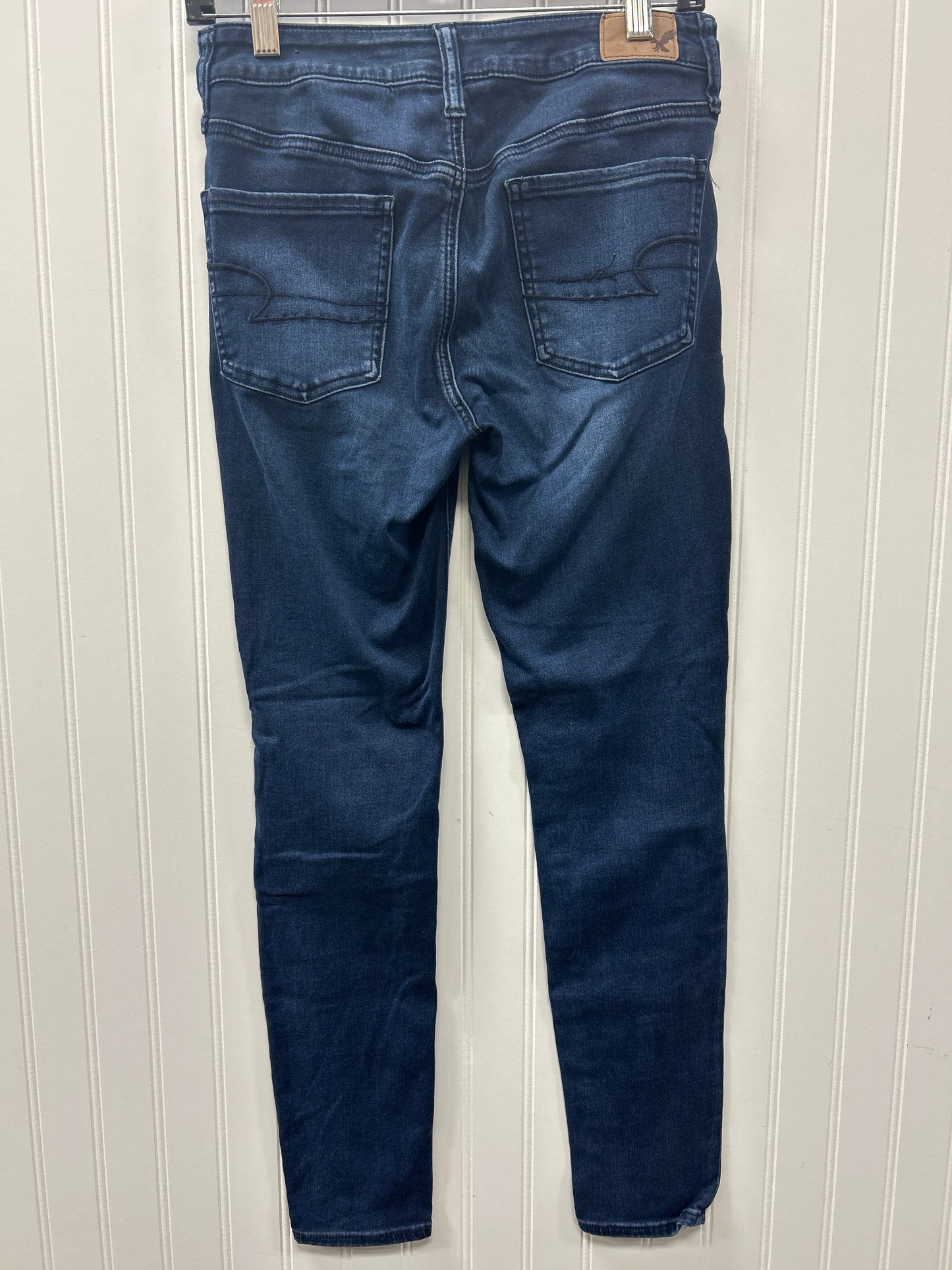 Jeans Skinny By American Eagle In Blue Denim, Size:8
