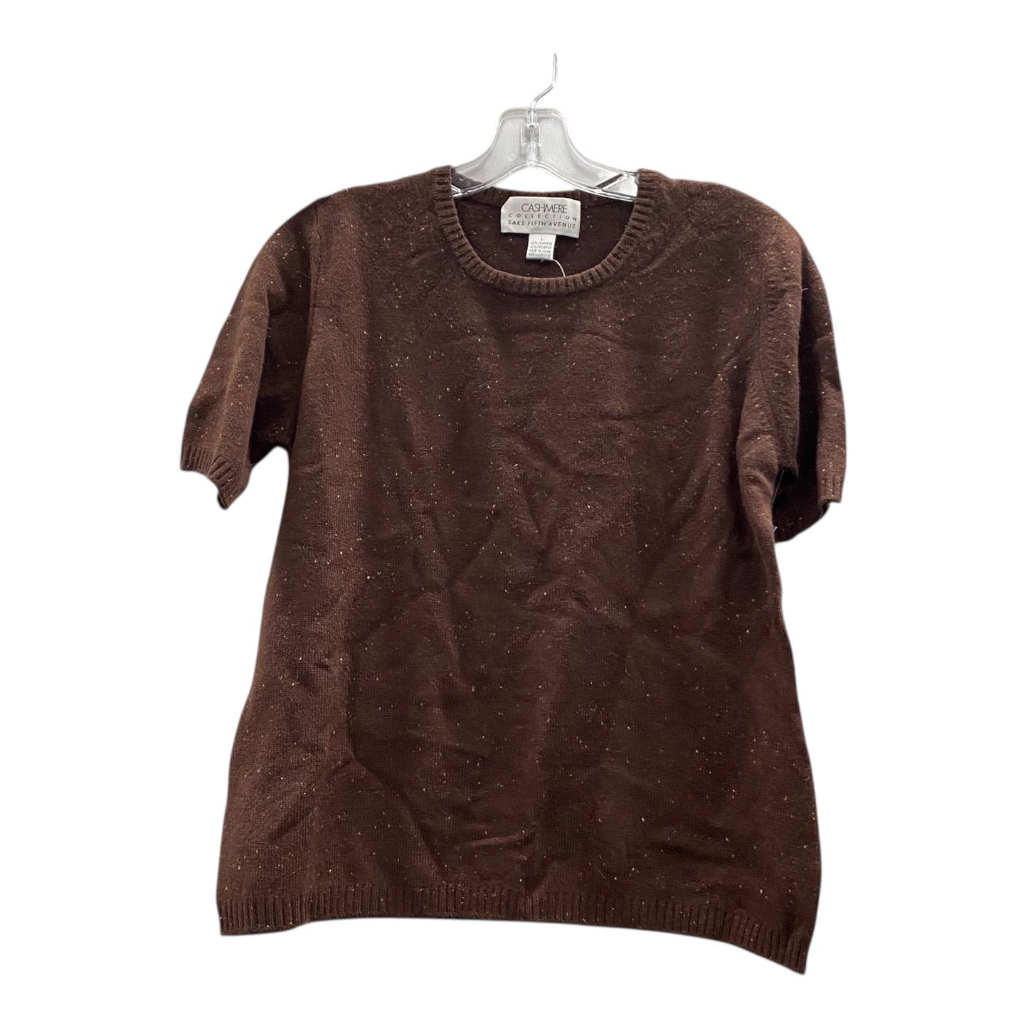 Sweater Cashmere By Saks Fifth Avenue In Brown, Size:L