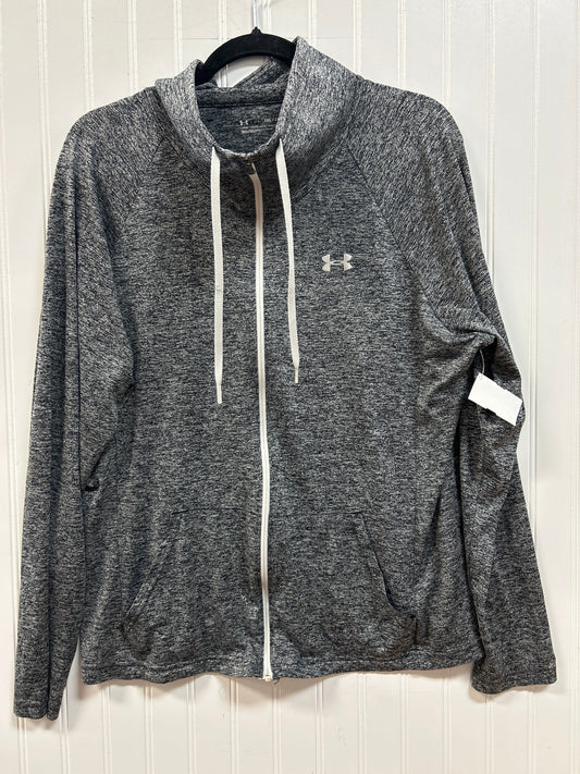 Athletic Jacket By Under Armour In Grey, Size:2X