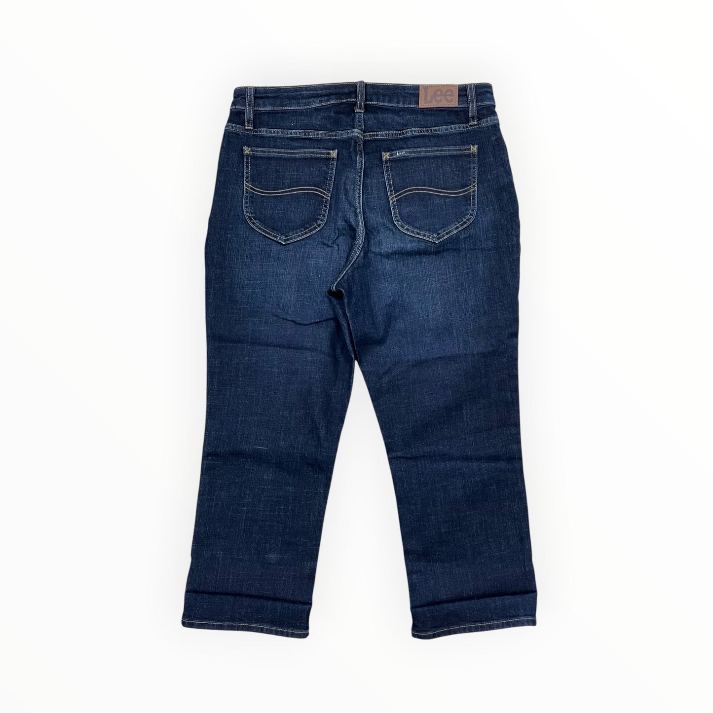 Jeans Cropped By Levis In Black Denim, Size:12