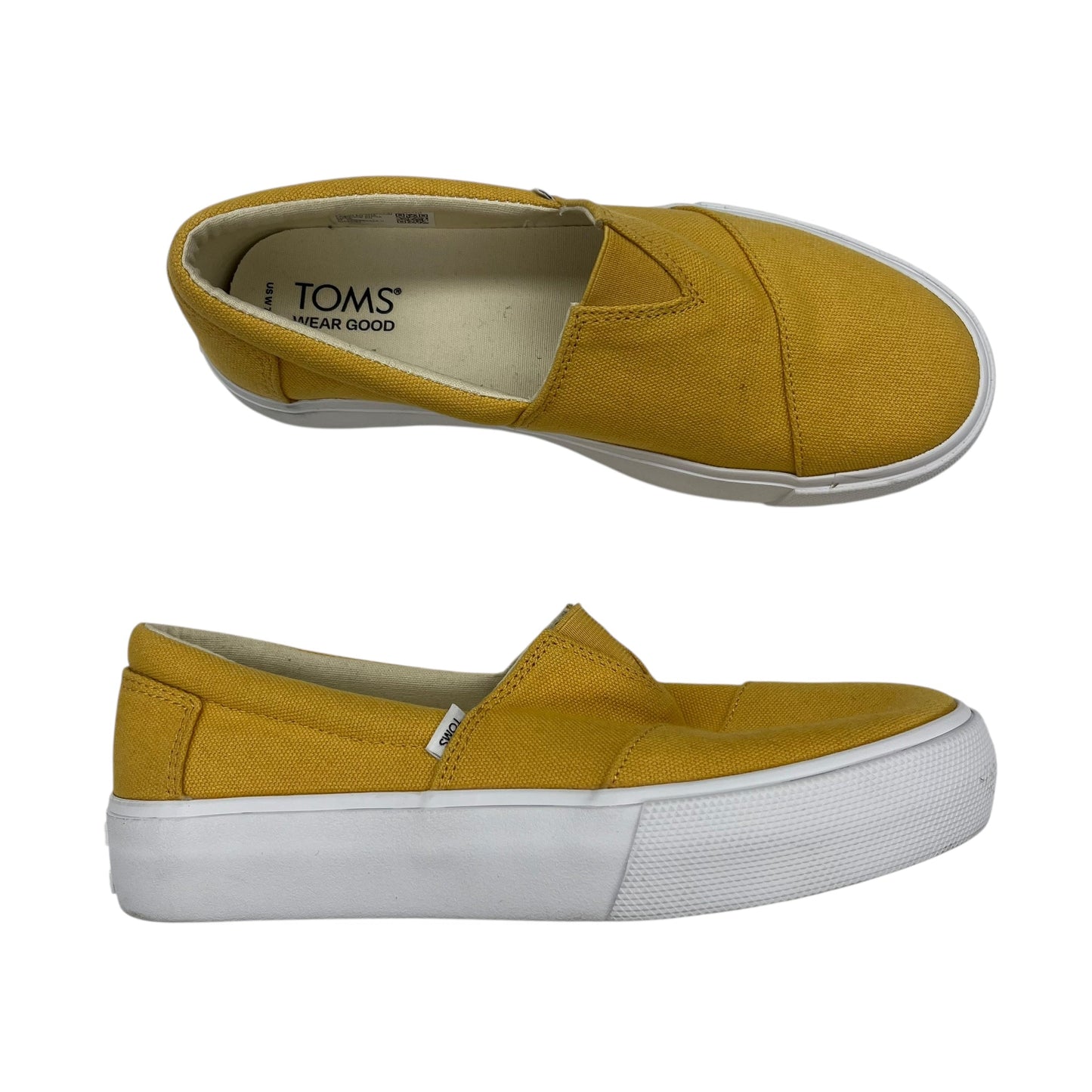 Shoes Sneakers By Toms In Yellow, Size:7.5