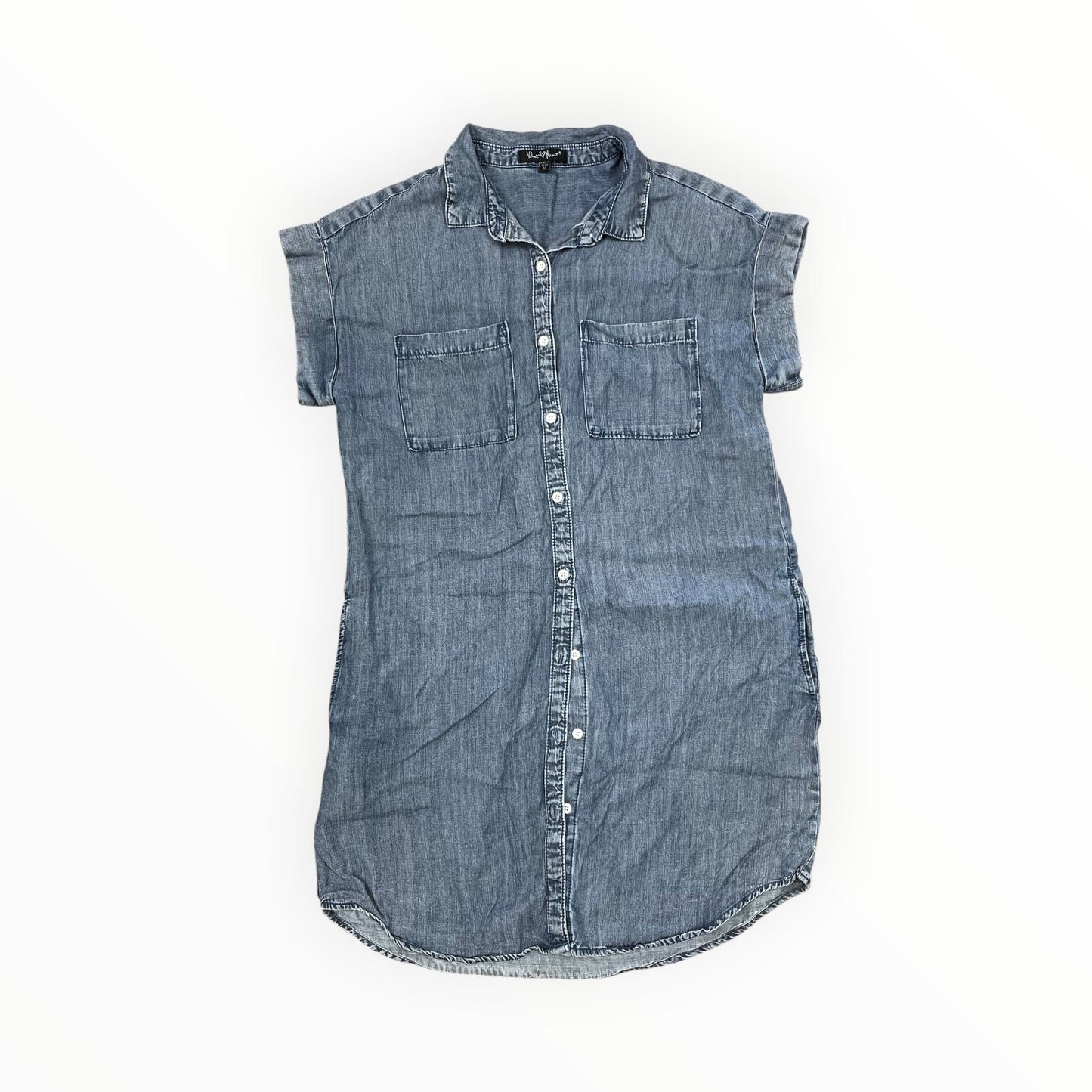 Dress Casual Midi By Velvet Heart In Blue Denim, Size:M
