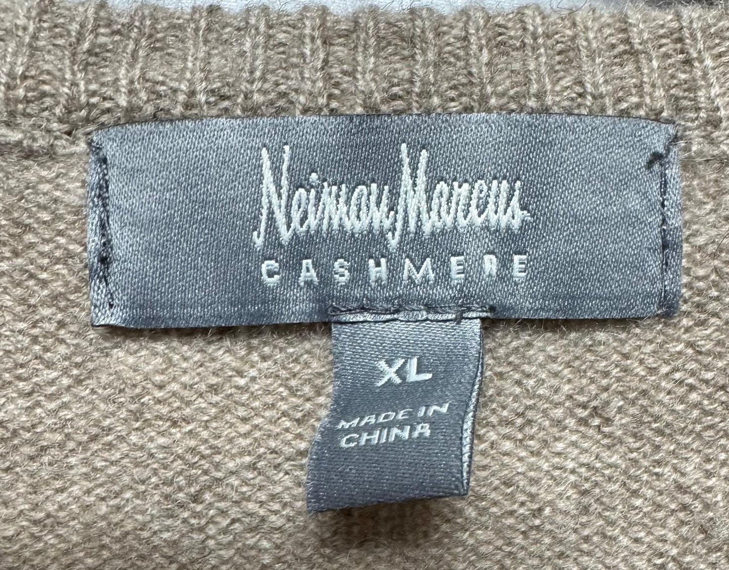 Cashmere Sweater Designer By Neiman Marcus In Taupe, Size: Xl