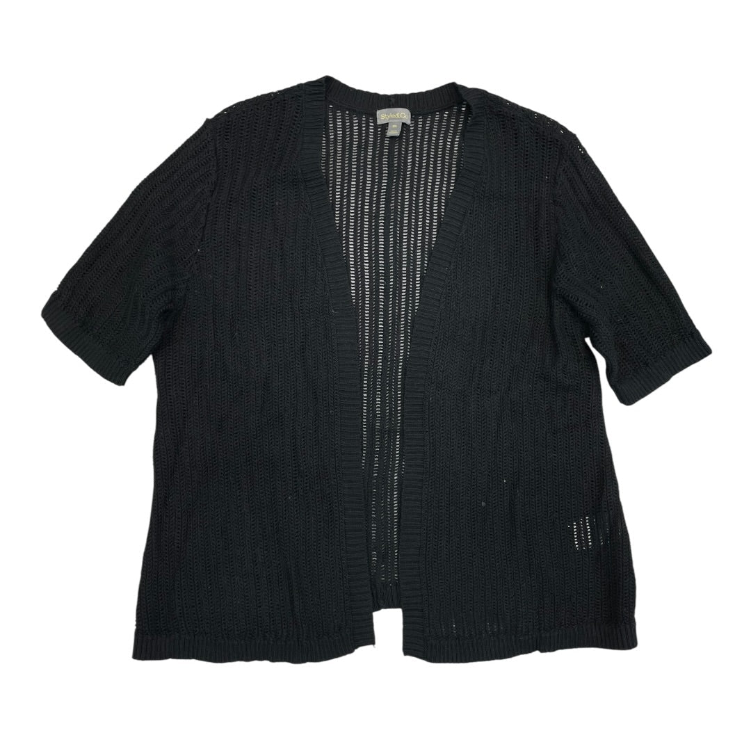 Sweater Ss By Style And Company In Black, Size:Xxl