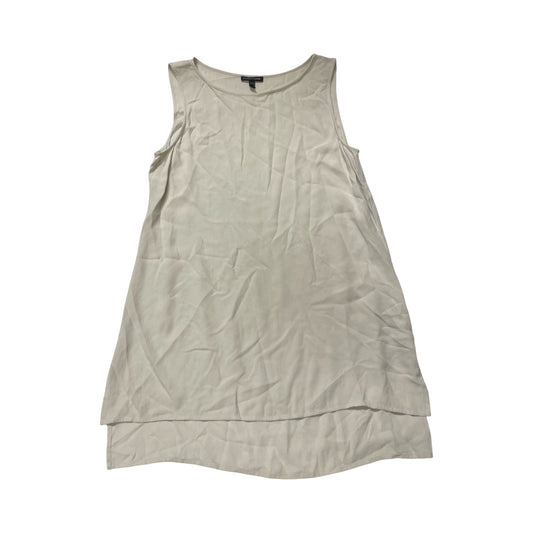 Top Sleeveless Designer By Eileen Fisher In Cream, Size:S