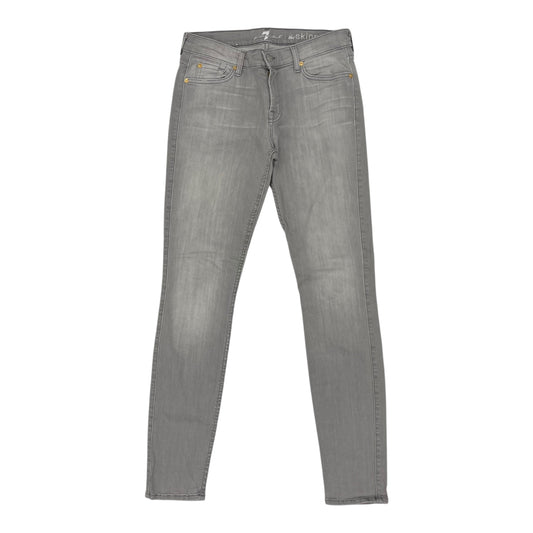 Jeans Skinny By 7 For All Mankind In Grey Denim, Size:8