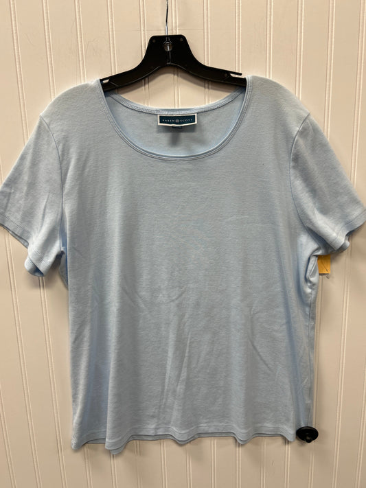 Top Ss Basic By Karen Scott In Blue, Size:Xxl