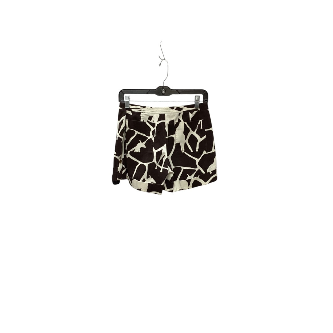 Shorts Designer By Tory Burch In Brown & Cream, Size: 4