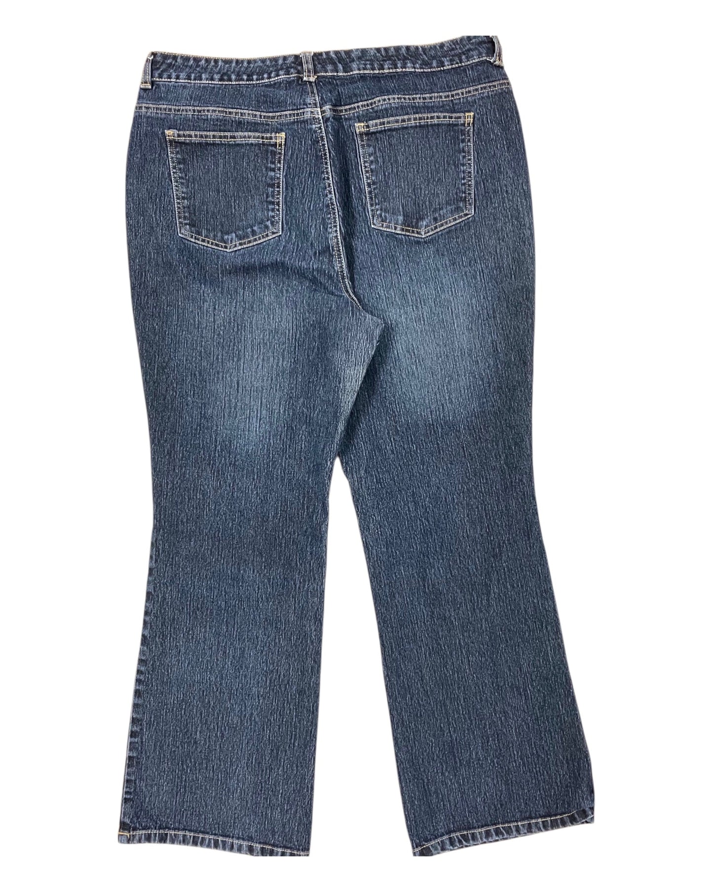 Jeans Flared By Relativity In Blue Denim, Size:16