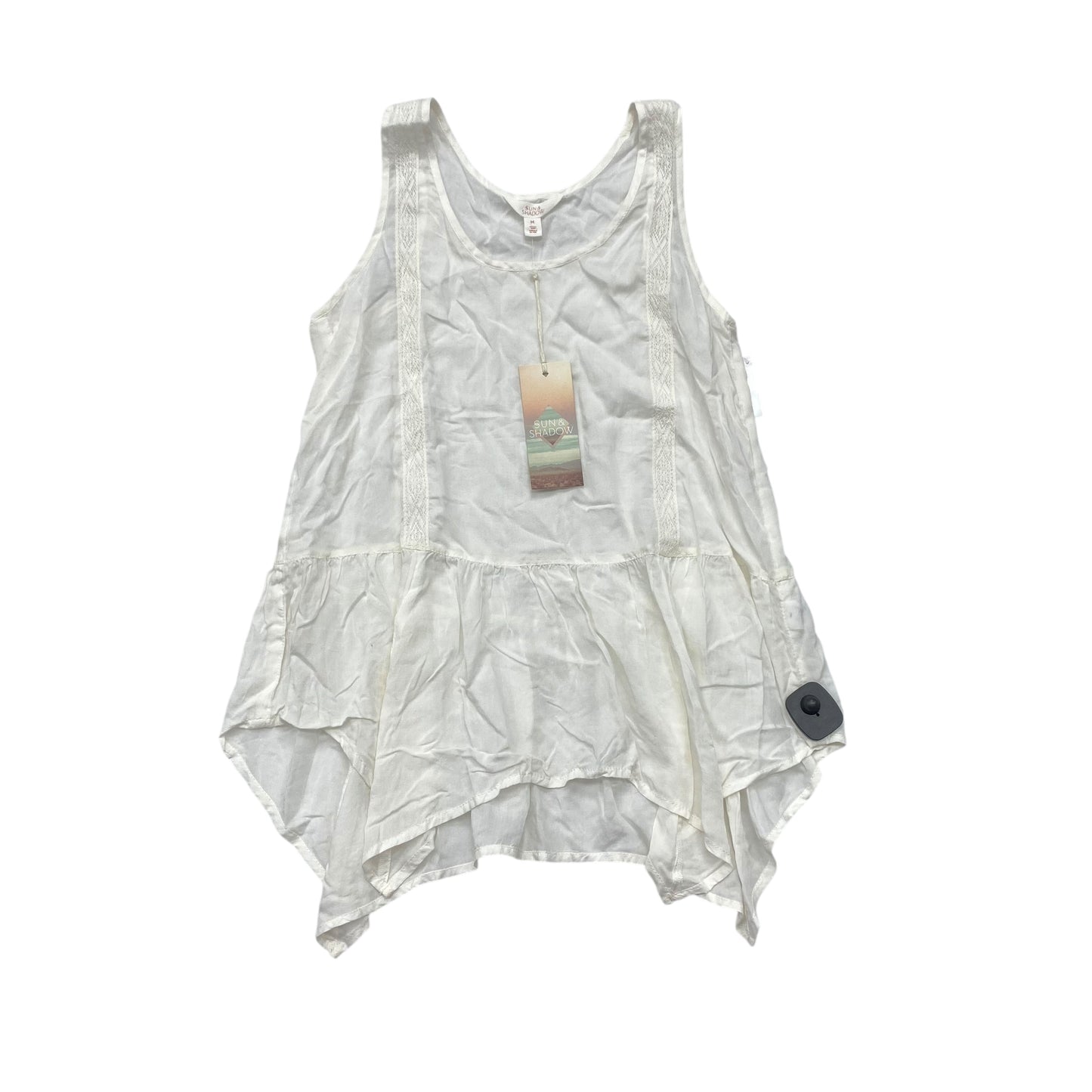 Top Sleeveless By Sun & Shadow In White, Size:L