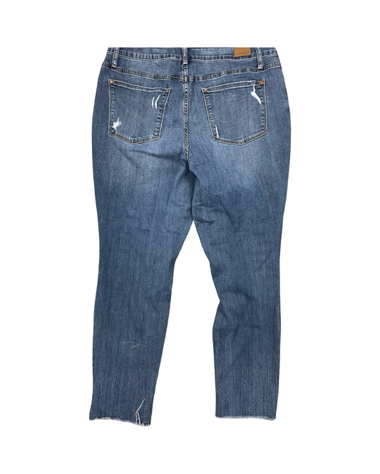 Jeans Straight By Judy Blue In Blue Denim, Size:18