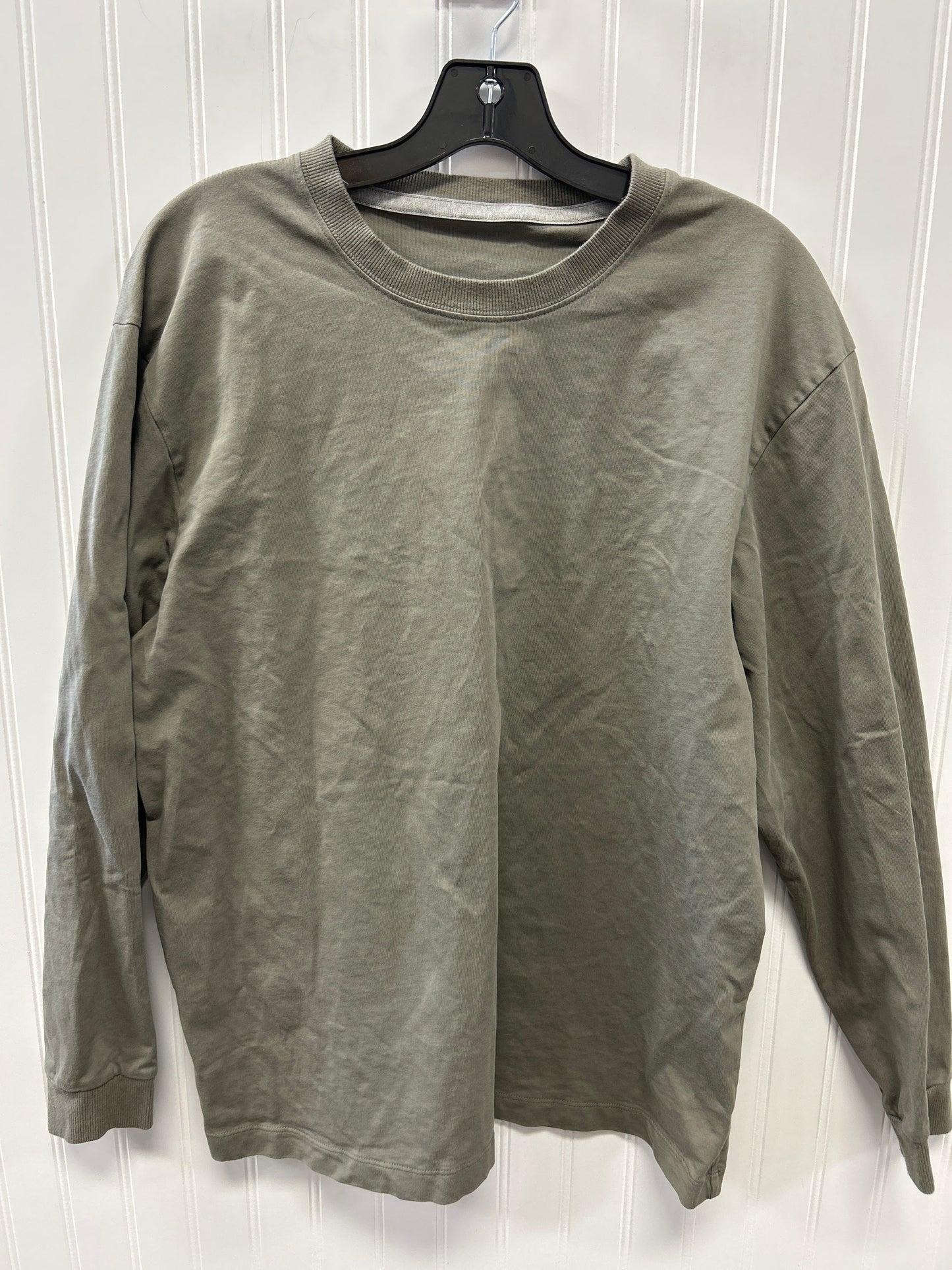 Athletic Top Ls Collar By Lululemon In Grey, Size:Xl