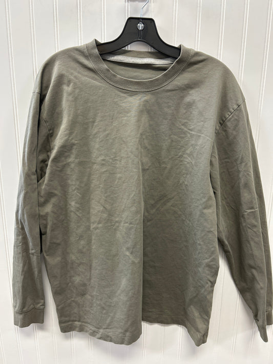 Athletic Top Ls Collar By Lululemon In Grey, Size:Xl