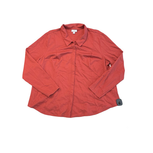 Top Ls By J. Jill In Orange, Size:2X