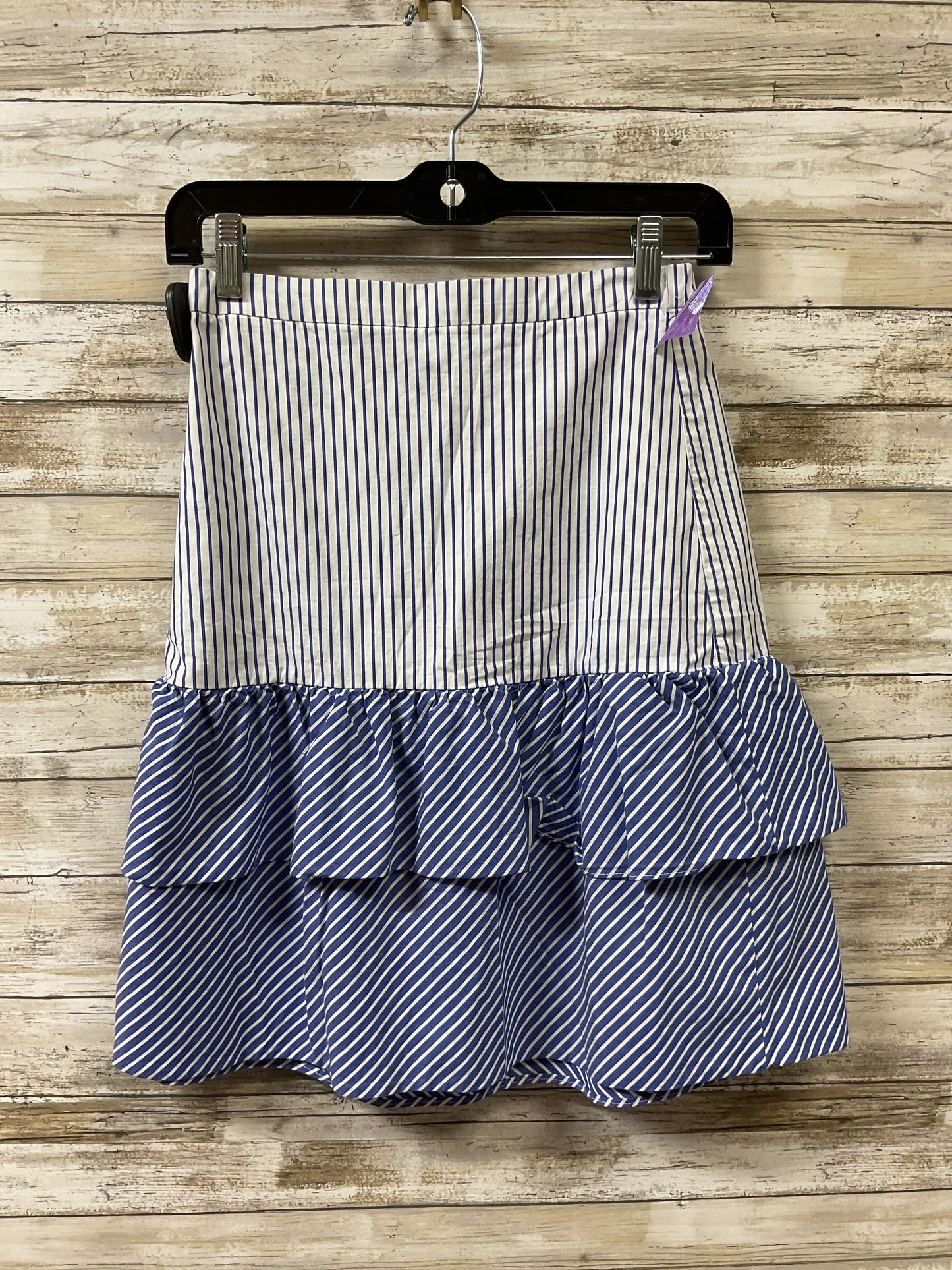 Skirt Mini & Short By J. Crew In Blue & White, Size:0