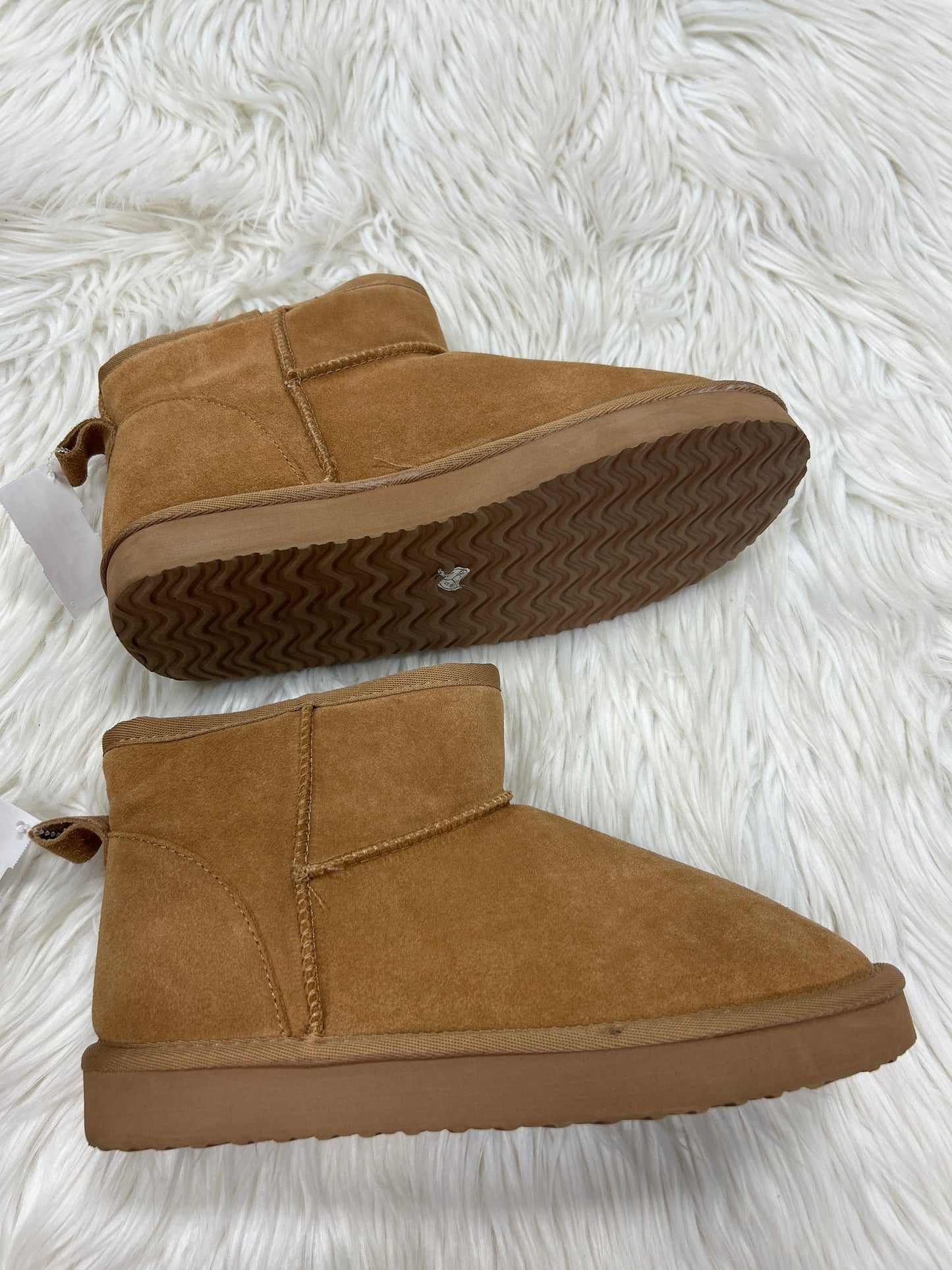 Boots Ankle Flats By Clothes Mentor In Brown, Size:10