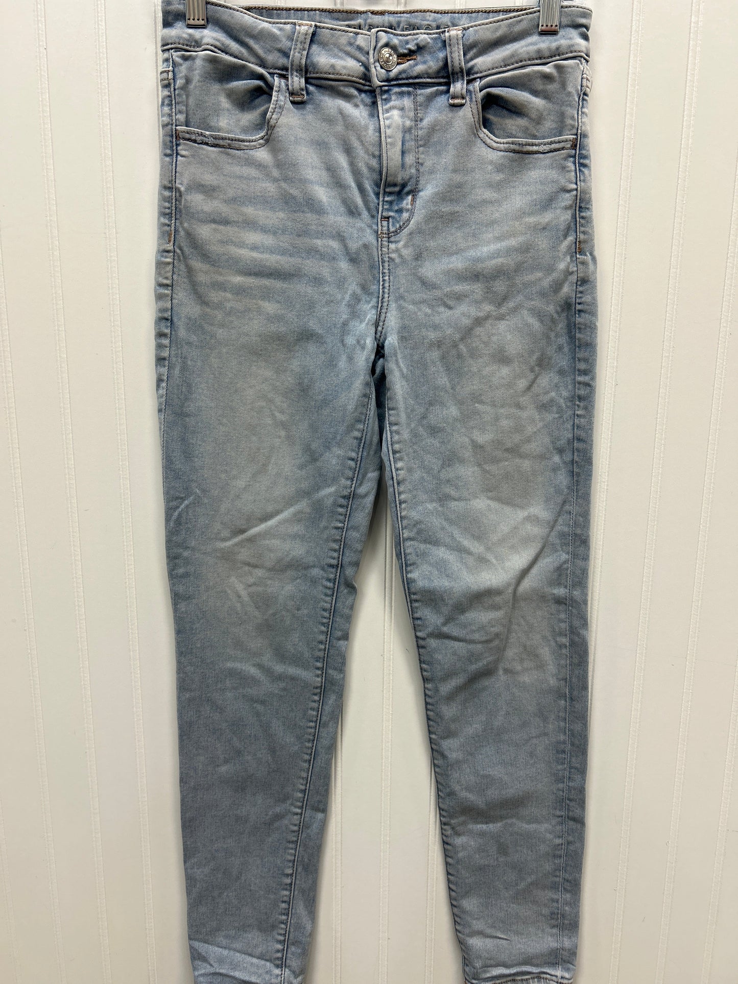 Jeans Straight By American Eagle In Blue Denim, Size:10