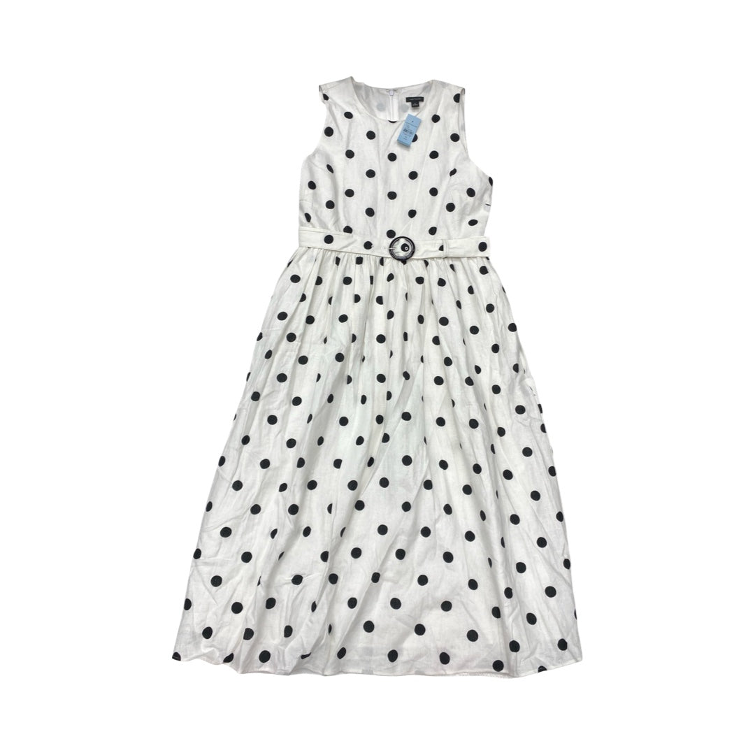 Dress Casual Midi By Ann Taylor In Polkadot Pattern, Size:10P