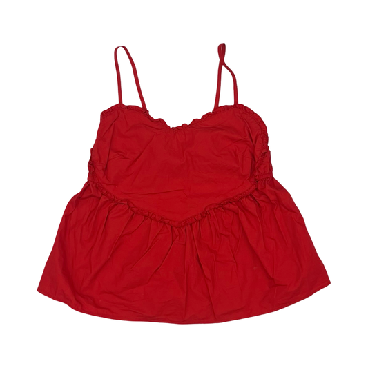 Top Sleeveless By Clothes Mentor In Red, Size:L