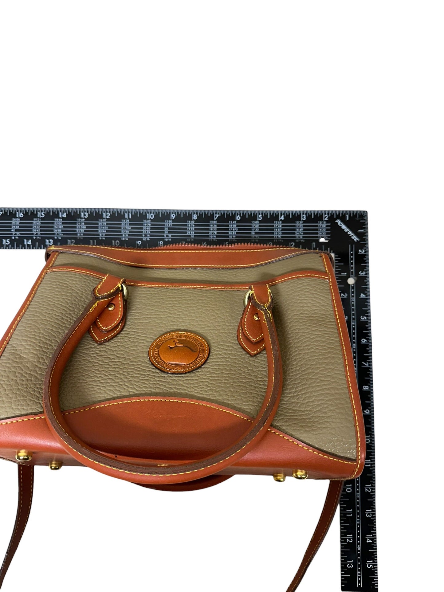 Handbag Designer By Dooney And Bourke In Brown & Grey, Size:Medium