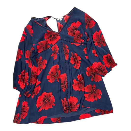 Dress Casual Short By Jodifl In Blue & Red, Size:L