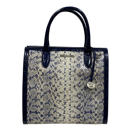 Handbag Designer By Brahmin In Snakeskin Print, Size:Medium