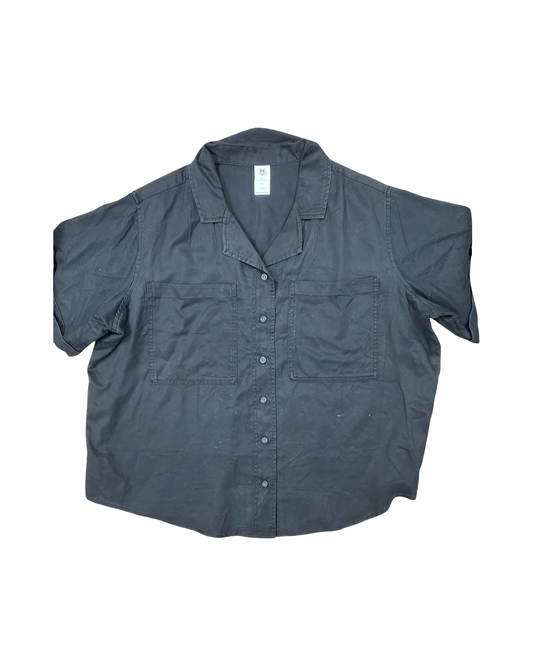 Blouse Ss By Members Mark In Black, Size:1X