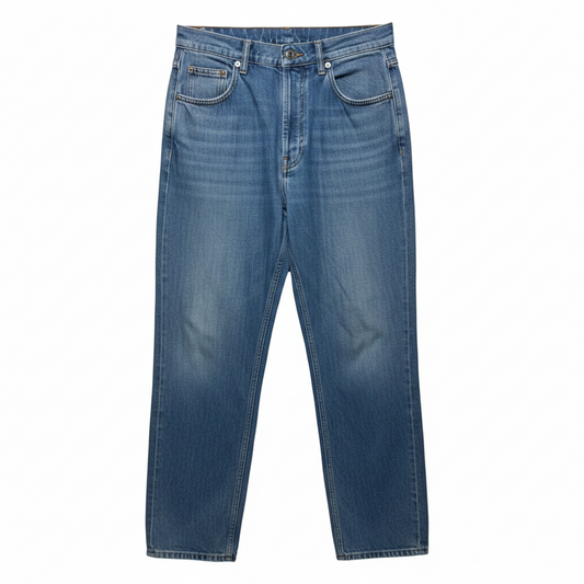 Straight Wide Leg Jeans By Maje In Blue Denim, Size: M 8/10 (Fr 38)