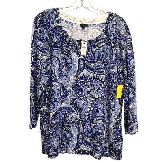 Top Ls By Talbots In Paisley Print, Size:2X