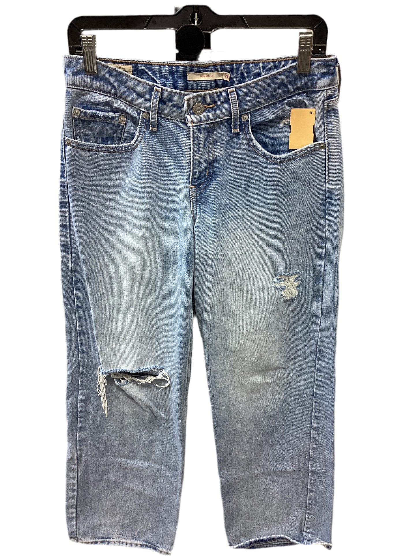 Jeans Wide Leg By Levis In Blue Denim, Size:6