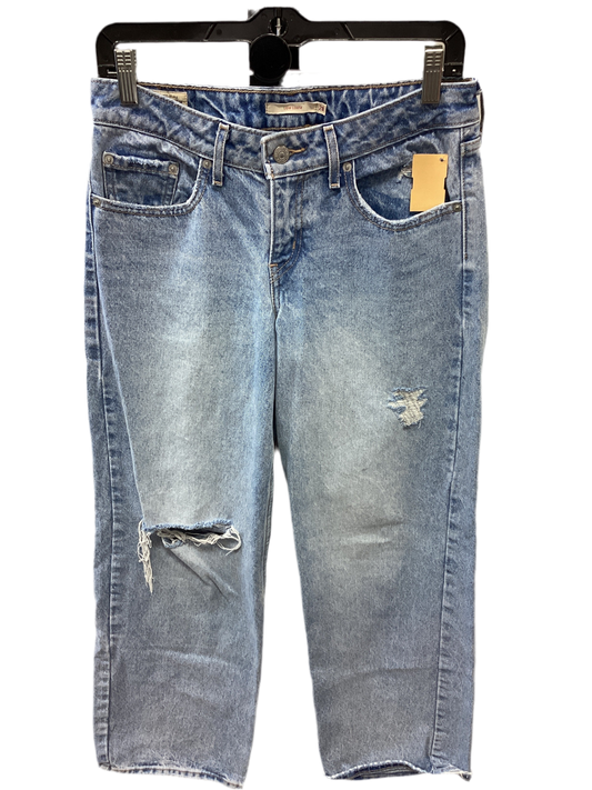 Jeans Wide Leg By Levis In Blue Denim, Size:6