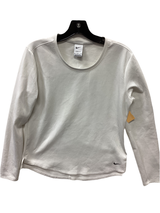 Athletic Top Ls Crewneck By Nike Apparel In White, Size:M