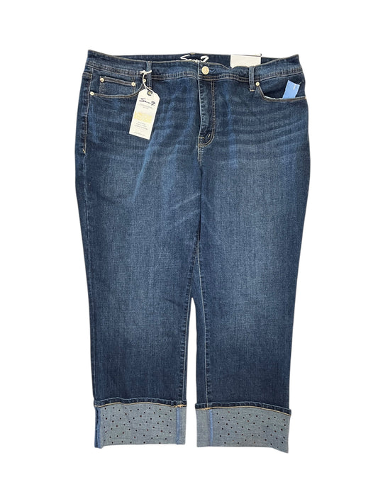 Jeans Boyfriend By Seven 7 In Blue Denim, Size:22