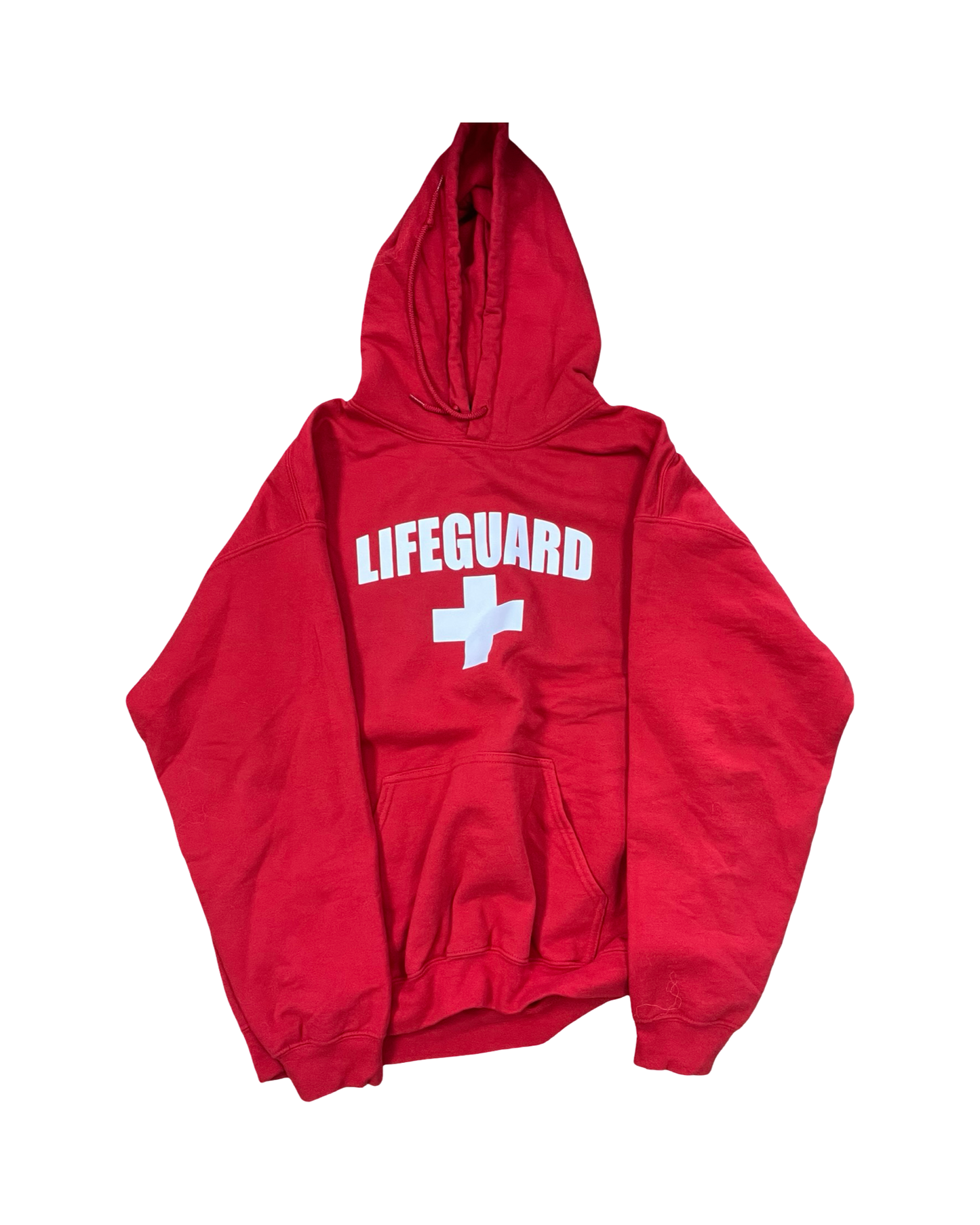 Sweatshirt Hoodie By Gildan In Red, Size:L