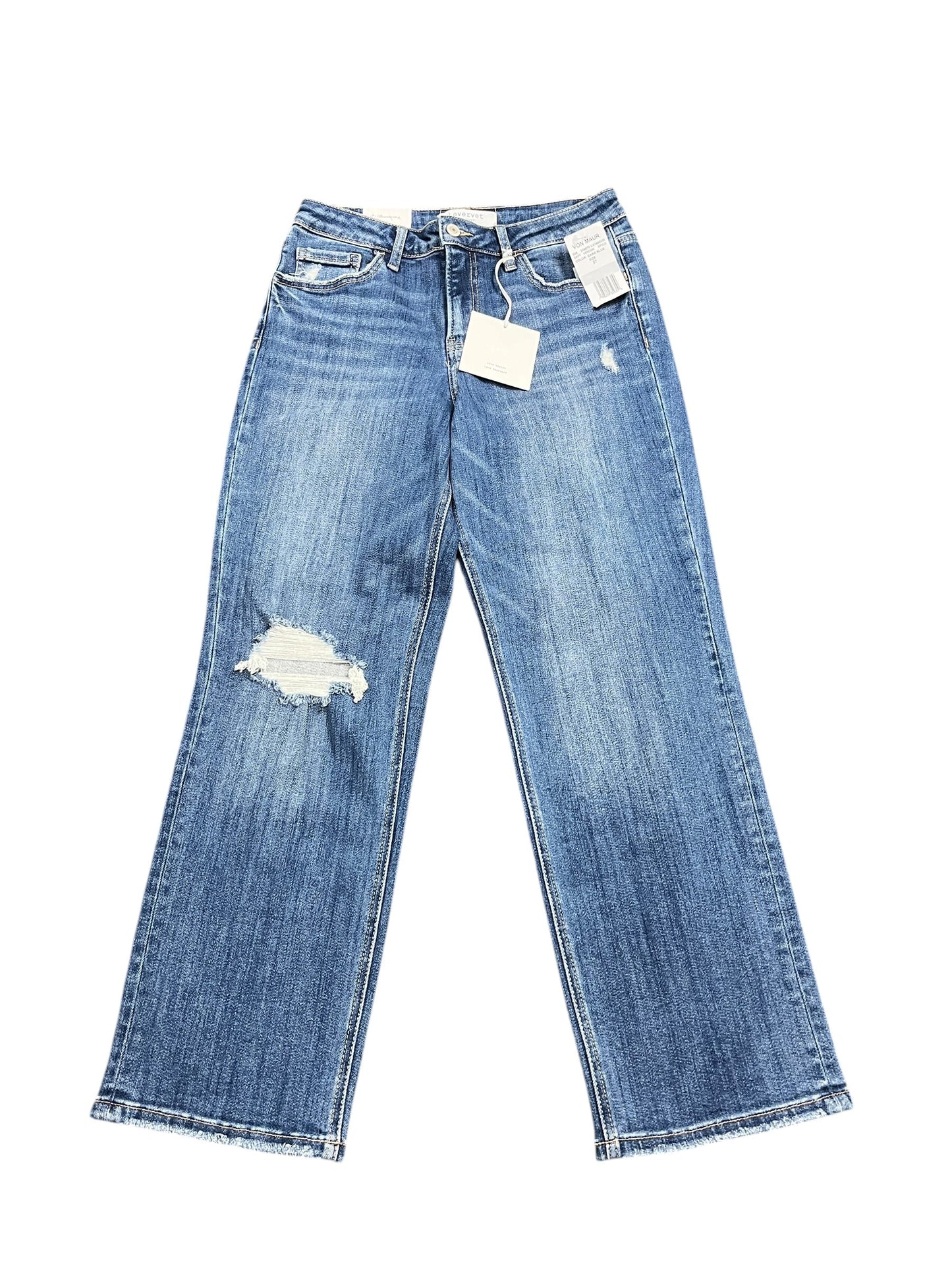 Jeans Straight By Vervet In Blue Denim, Size:4
