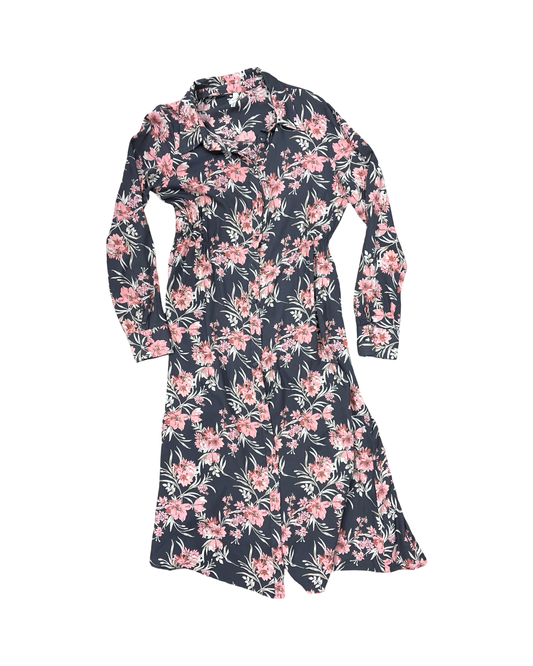 Dress Casual Midi By Roper In Brown & Orange, Size:S