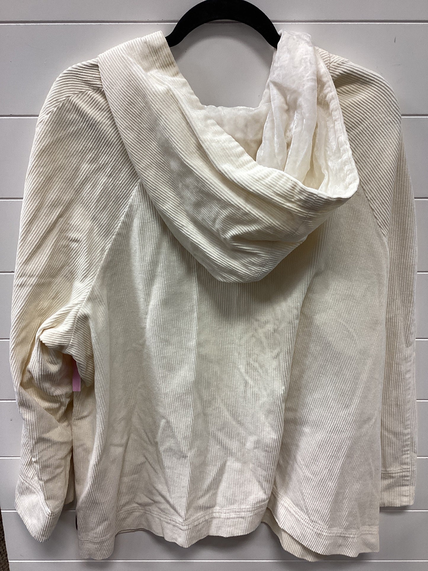 Jacket Shirt By J. Jill In Cream, Size:4X
