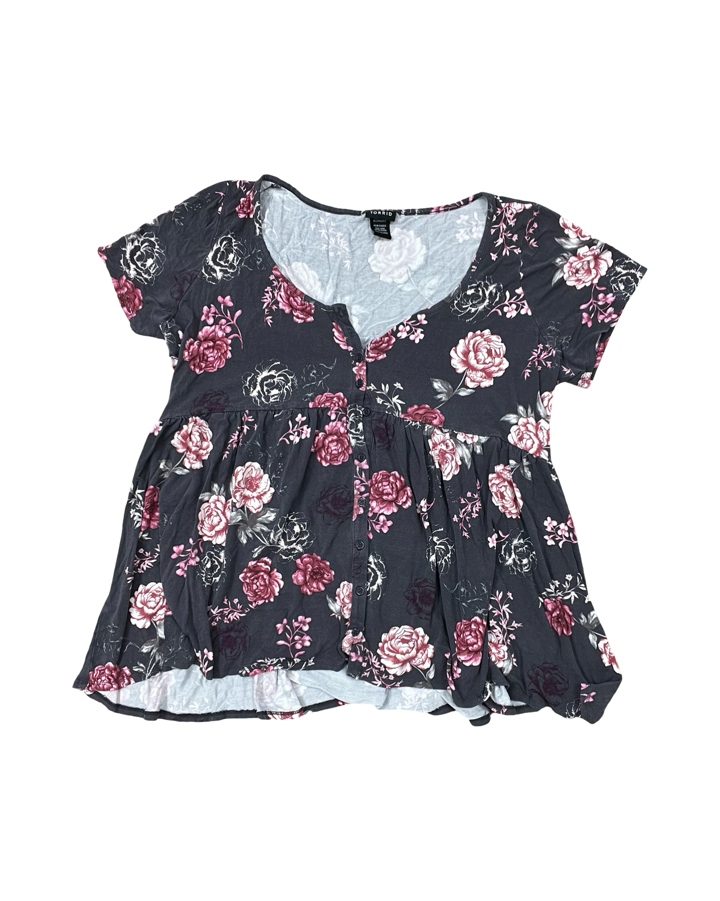 Top Ss By Torrid In Green & Pink, Size:1X