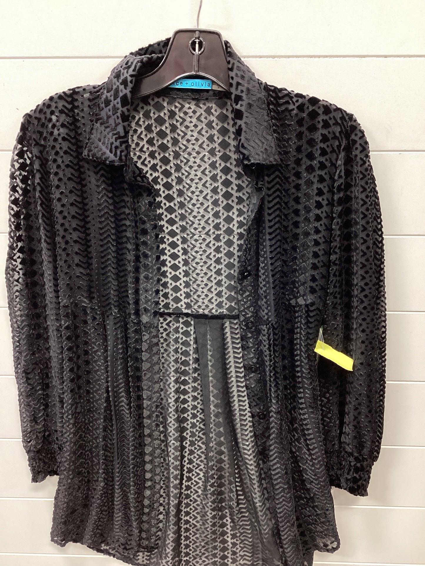 Top Ls Designer By Alice + Olivia In Black, Size:S