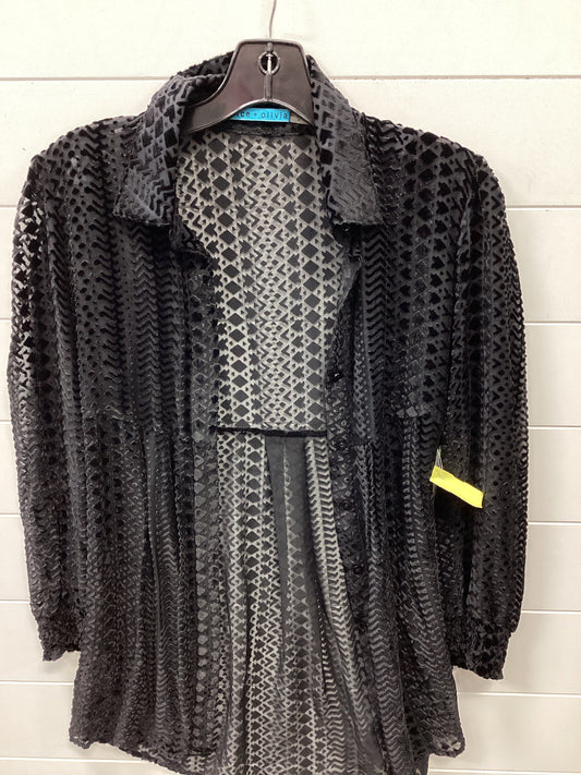 Top Ls Designer By Alice + Olivia In Black, Size:S
