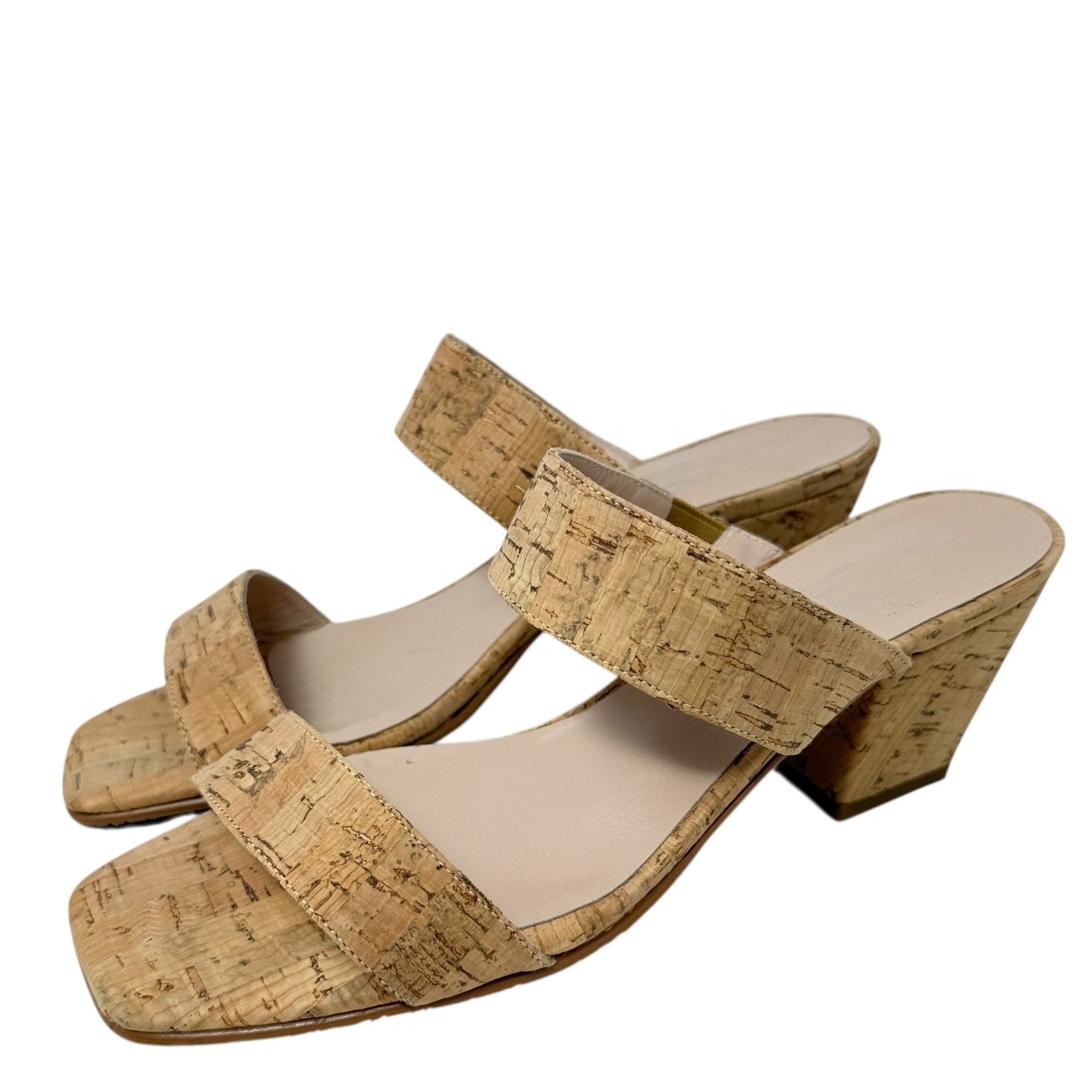 Bre Cork Sandals With Extra Heel Caps By Brenda Zaro In Tan, Size: 8/38