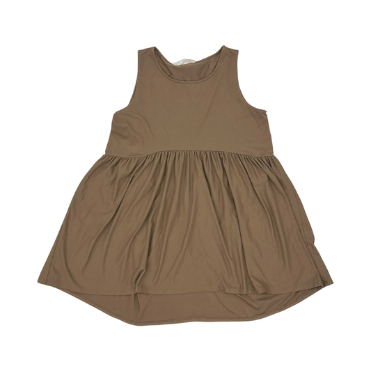 Tunic Sleeveless By Zenana In Tan, Size:M
