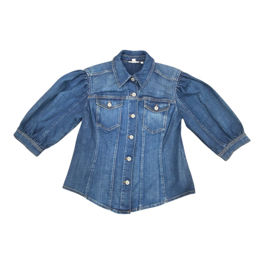 Top Ss By Chicos In Blue Denim, Size:M