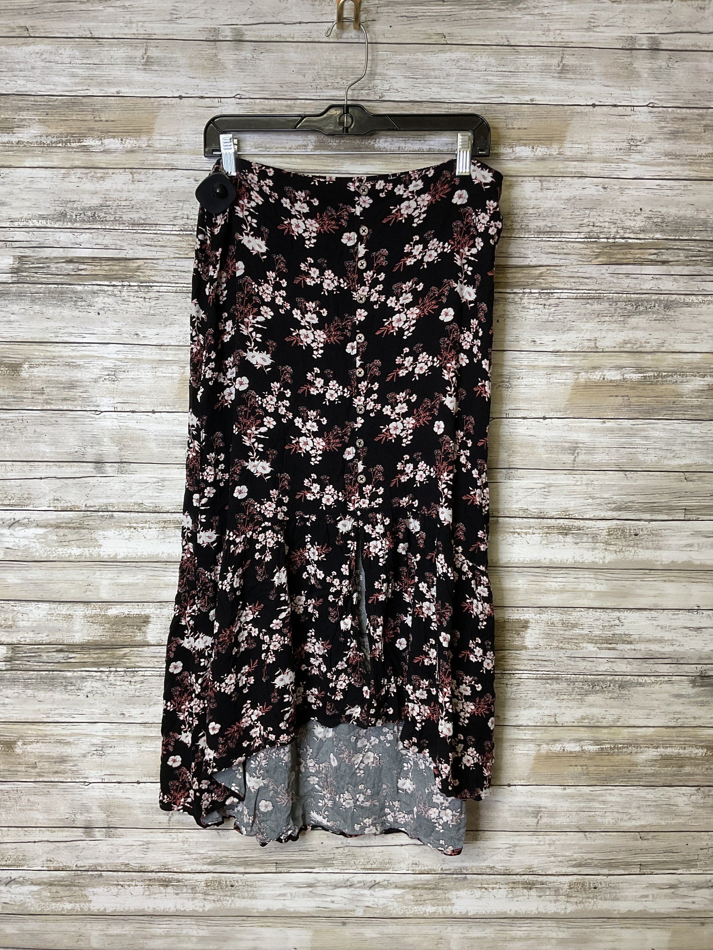 Skirt Midi By Knox Rose In Black & Pink, Size:L