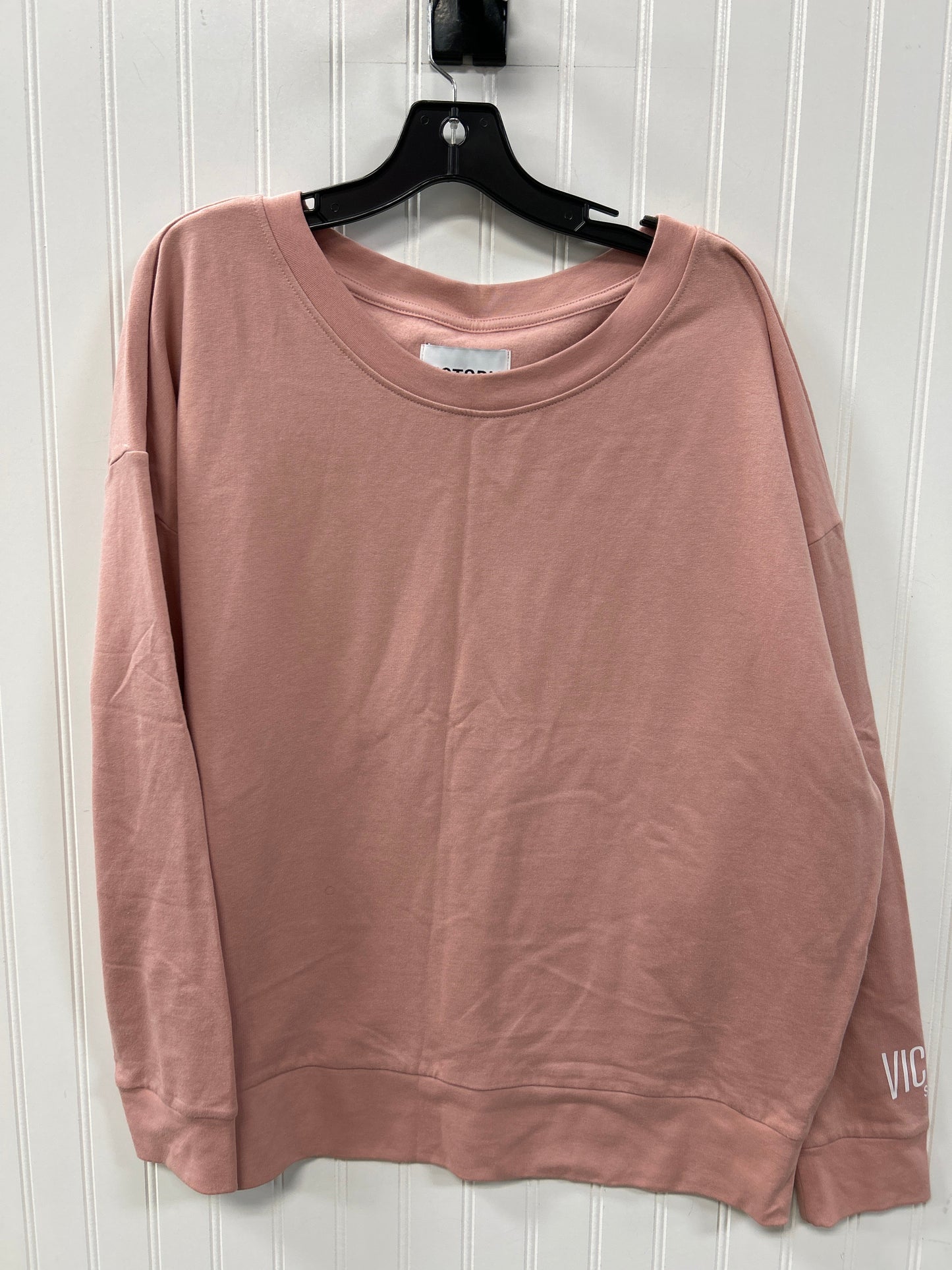 Sweatshirt Crewneck By Victorias Secret In Pink, Size:Xl