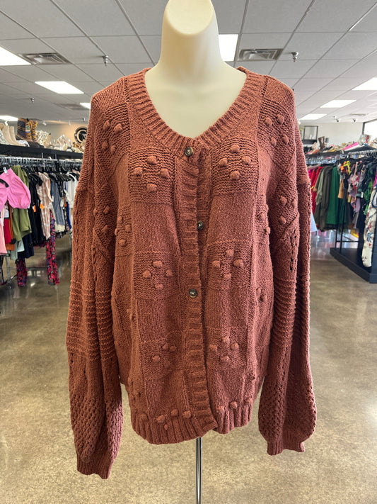 Sweater Cardigan By Pilcro In Tan, Size:Xl