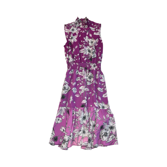 Dress Casual Midi By Nanette By Nanette Lepore In Purple & White, Size:8