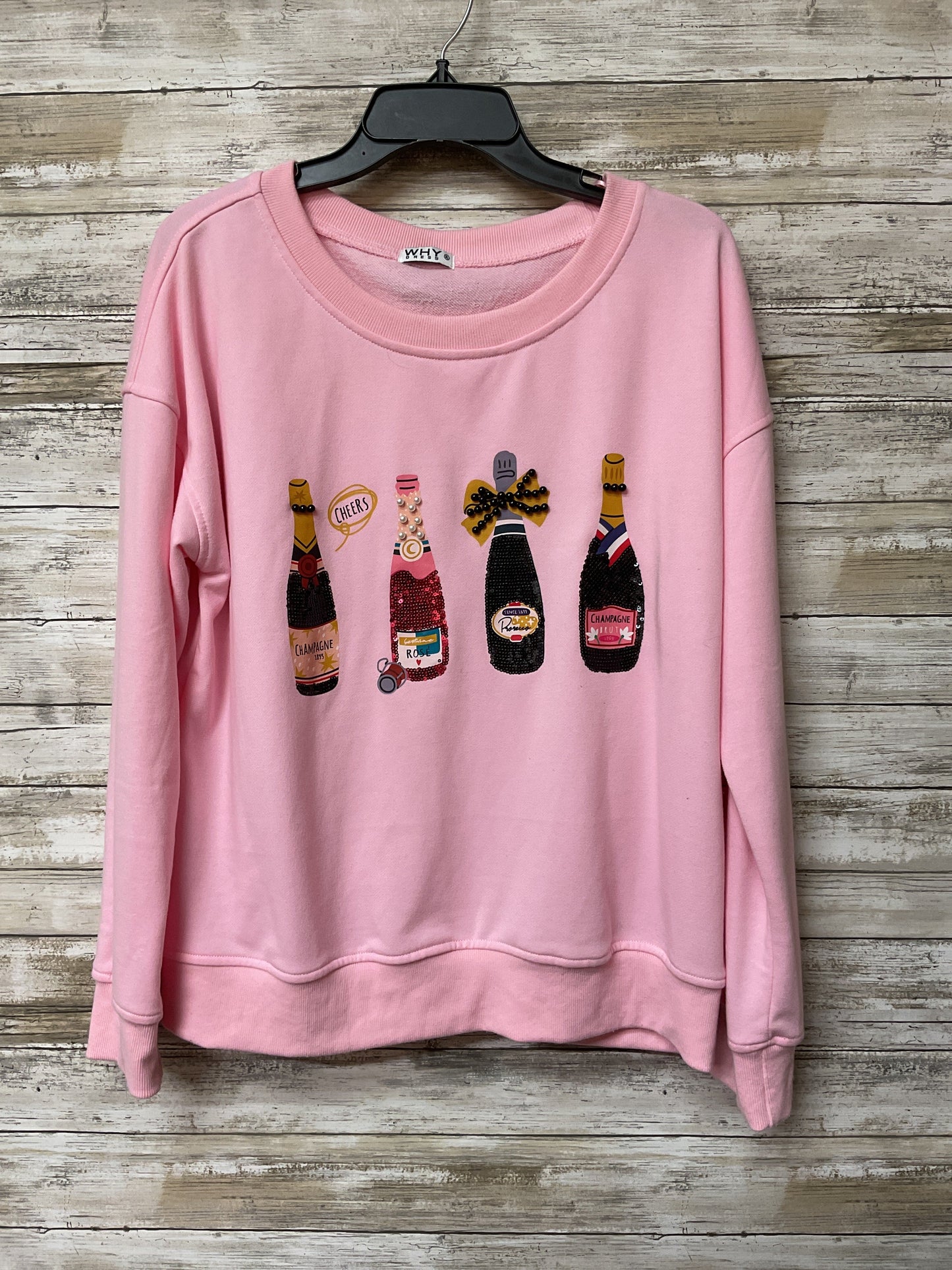 Sweatshirt Crewneck By Why Dress In Pink, Size:Xl